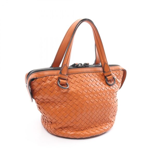 2118400141693 2 Bottega Veneta Intrecciato Leather Handbag Orange