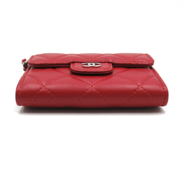 2118700049736 4 CHANEL Mini Chain Wallet Shoulder Bag Lambskin Red