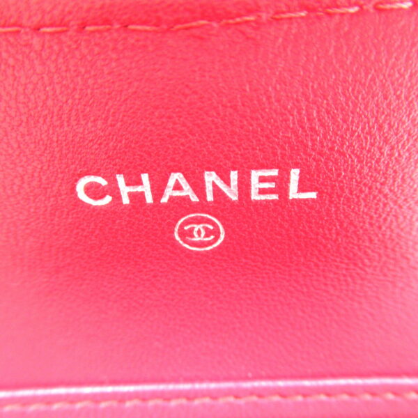 2118700049736 8 CHANEL Mini Chain Wallet Shoulder Bag Lambskin Red