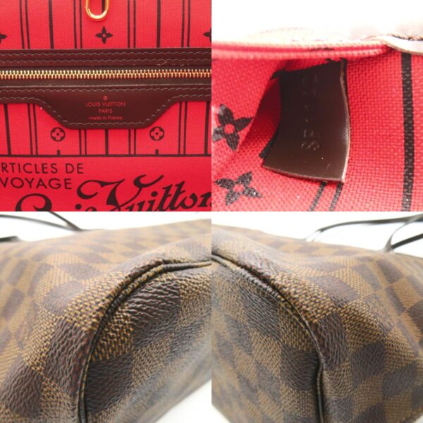 2118700049880 9c Louis Vuitton Neverfull MM Tote Bag Damier Brown