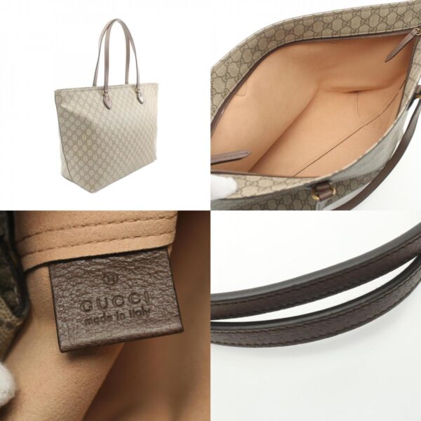 2118800081346 2c Gucci Gg Supreme Medium Tote Bag Beige Brown