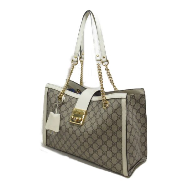 2118800091680 4 Gucci Chain Tote Bag Beige White