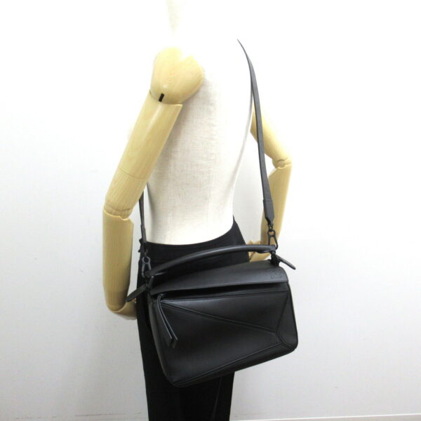 2118800094865 6 Loewe Puzzle Small Lambskin 2Way Shoulder Bag Black