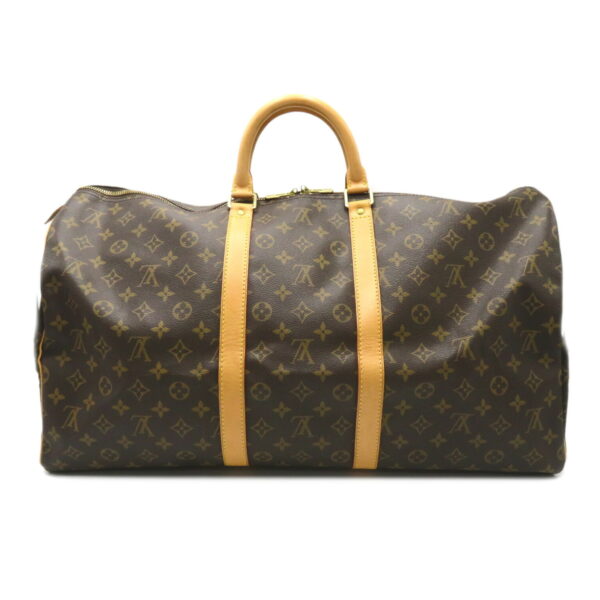 2118800100788 2 Louis Vuitton Keepall 55 Monogram Bag Brown