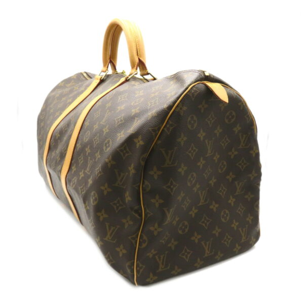 2118800100788 3 Louis Vuitton Keepall 55 Monogram Bag Brown