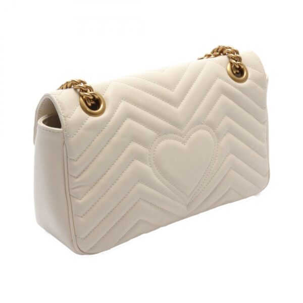 2118800103857 2 Gucci Gg Marmont Quilted Shoulder Bag White