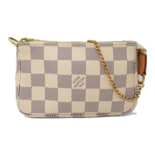 2118900035966 3 Louis Vuitton Mini Pochette Accessory Pouch Damier Azur White