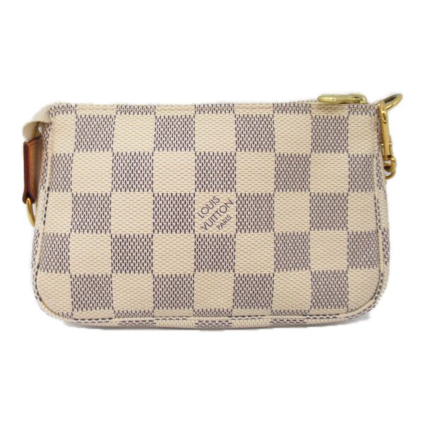 2118900035966 5 Louis Vuitton Mini Pochette Accessory Pouch Damier Azur White