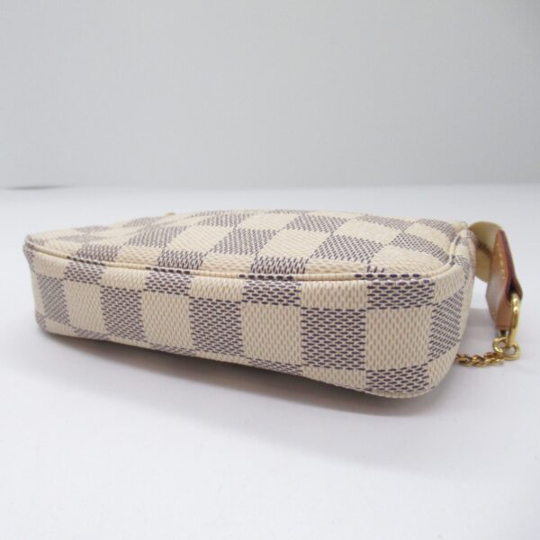 2118900035966 6 Louis Vuitton Mini Pochette Accessory Pouch Damier Azur White