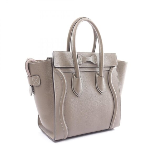 2118900036772 2 Celine Luggage Micro Leather Shopper Handbag Gray