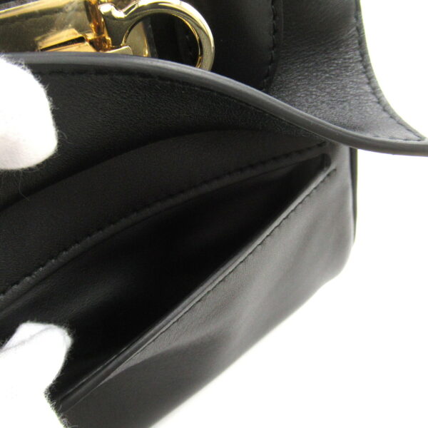 2120100001498 4 Salvatore Ferragamo 2Way Leather Shoulder Bag Black