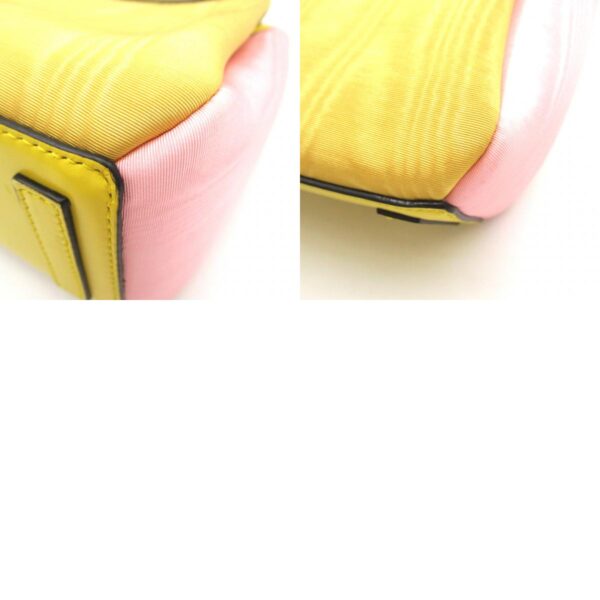 2120100003164 13c Loewe Lazo Mini Leather Satin 2Way Shoulder Bag Pink Yellow