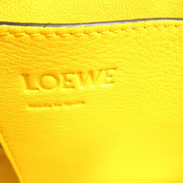 2120100003164 7 Loewe Lazo Mini Leather Satin 2Way Shoulder Bag Pink Yellow