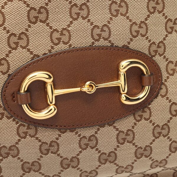 2120700030812 6 Gucci Horsebit Gg Tote Bag Beige Brown