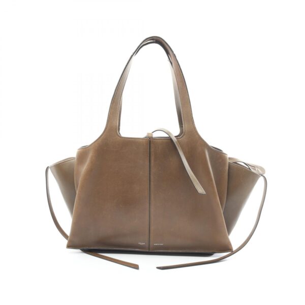 2120700051039 1 Celine Trifold Medium Leather Tote Bag Brown