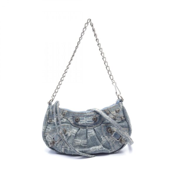 2120700057512 1 Balenciaga Le Cagole Mini Handbag Denim Blue