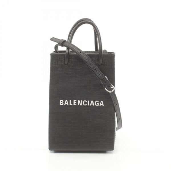 2120700059684 1 Balenciaga Shopping Phone Holder Shoulder Bag Black