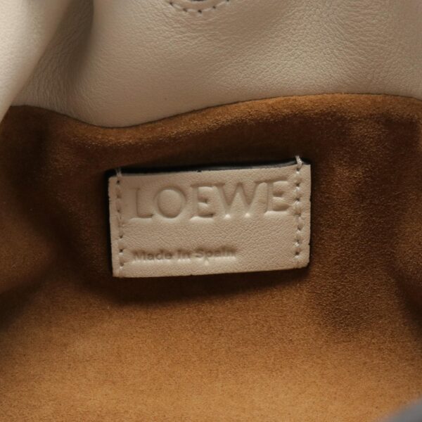 2120700074960 4 Loewe Flamenco Nano Leather Shoulder Bag White