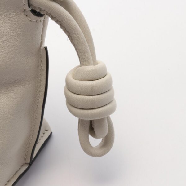 2120700074960 6 Loewe Flamenco Nano Leather Shoulder Bag White