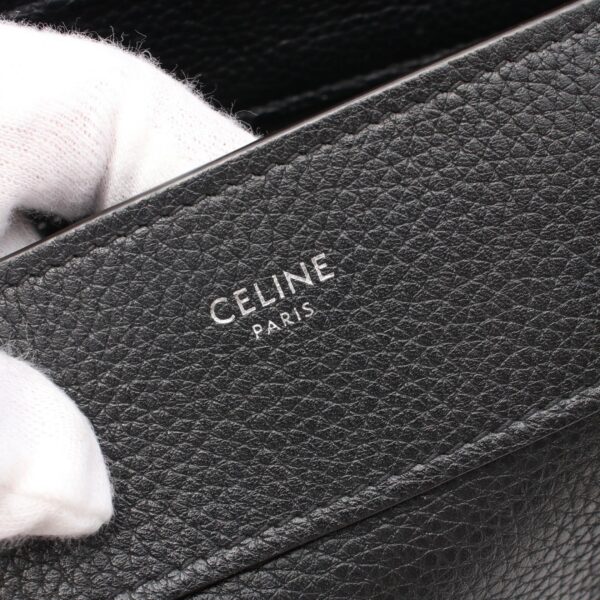 2120700076537 4 Celine Micro Luggage Leather Handbag Black