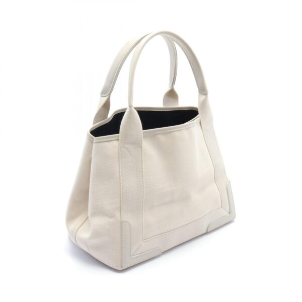 2120700078784 2 Balenciaga Blue Cabas S Tote Bag White