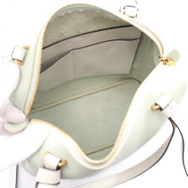 2120700088820 3 Celine Small Soft Cube Leather Shoulder Bag Green White