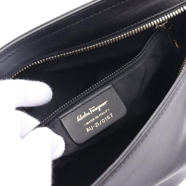 2120700130840 4 Salvatore Ferragamo Gancini Leather Handbag Black