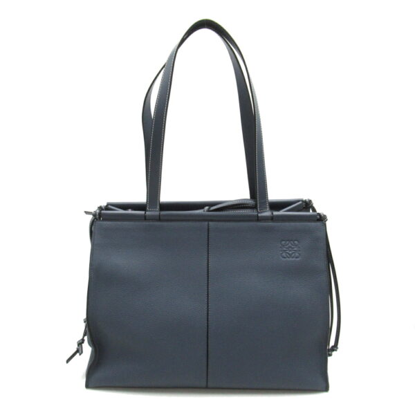 2120700131441 1 Loewe Cushion Leather Tote Bag Blue