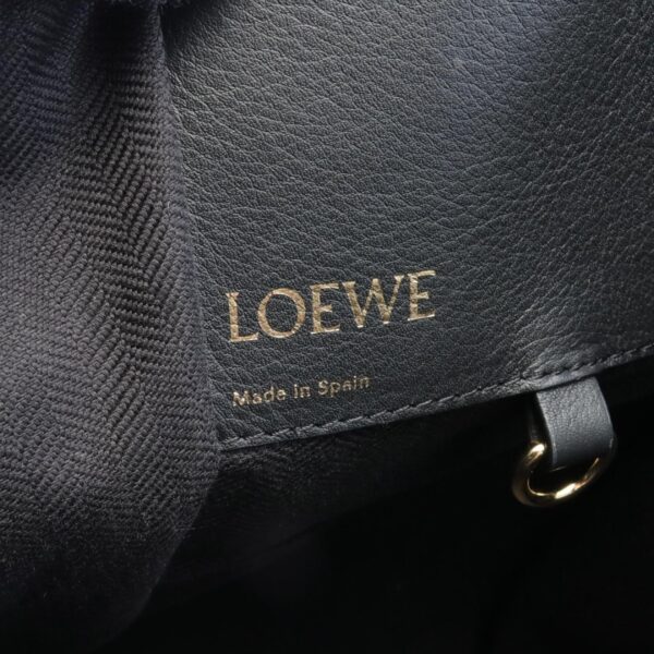 2120700137832 4 Loewe Hammock Anagram Canvas Leather Handbag Gray Blue Black