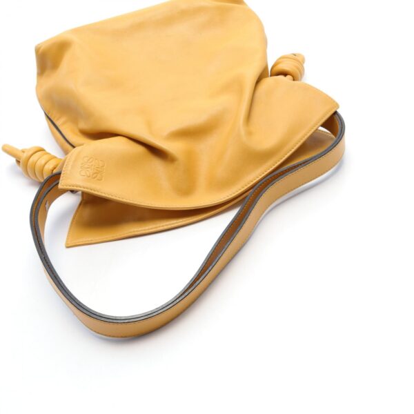 2120700137849 5 Loewe Flamenco Knot Leather Shoulder Bag Yellow