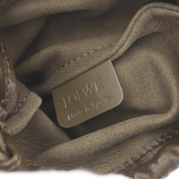 2120700138167 4 Loewe Anagram Cutout Pocket Leather Shoulder Bag Khaki