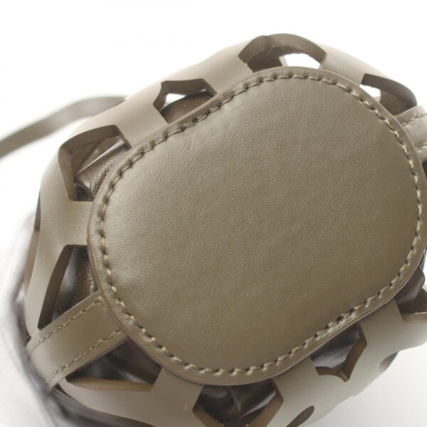 2120700138167 5 Loewe Anagram Cutout Pocket Leather Shoulder Bag Khaki