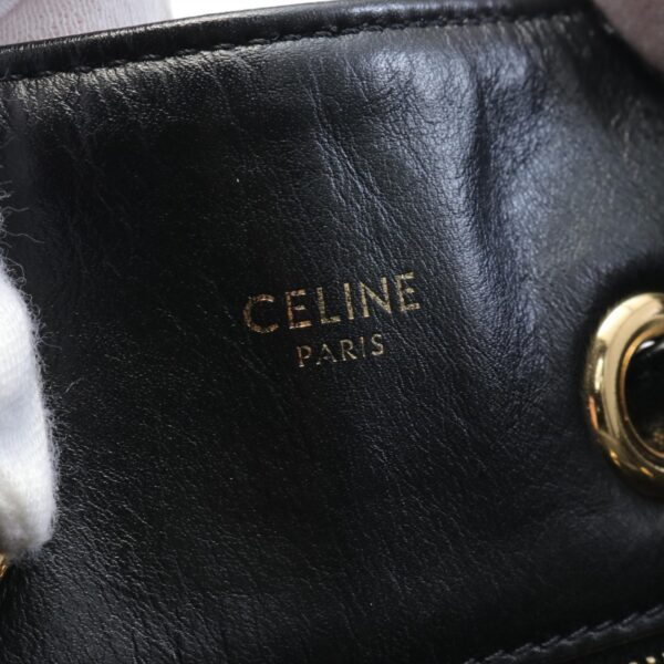 2120700138181 4 Celine C Charm Leather Shoulder Bag Black