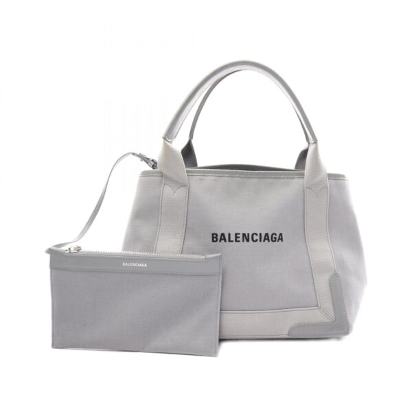 2120700138280 1 Balenciaga Blue Cabas S Tote Bag Black