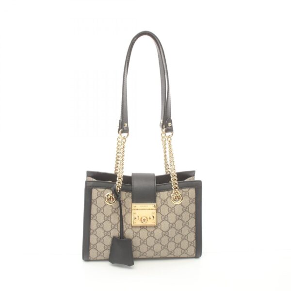 2120700138464 1 Gucci Padlock Gg Small Gg Supreme Shoulder Bag Black