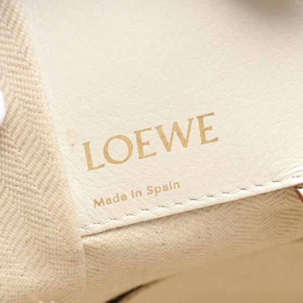 2120700138471 4 Loewe Hammock Small Leather Canvas Shoulder Bag Beige Ivory