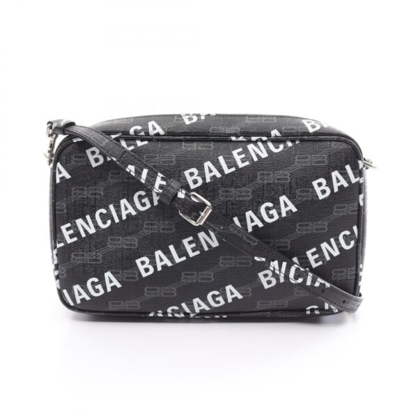 2120700141419 1 Balenciaga BB Monogram Signature Camera Bag Black White Black