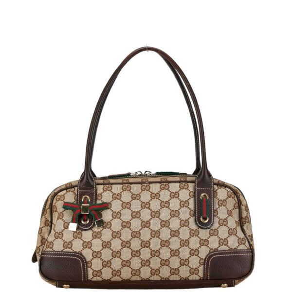 214 57606 1 Gucci GG Princy Sherry Line Handbag Beige