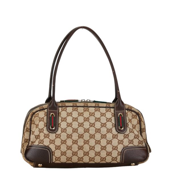 214 57606 3 Gucci GG Princy Sherry Line Handbag Beige