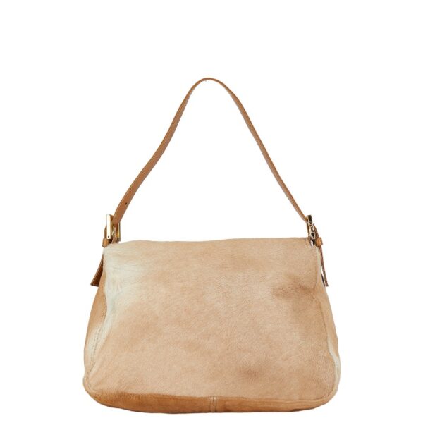 214 57620 3 Fendi Mamma Bucket Haraco Shoulder Bag Beige