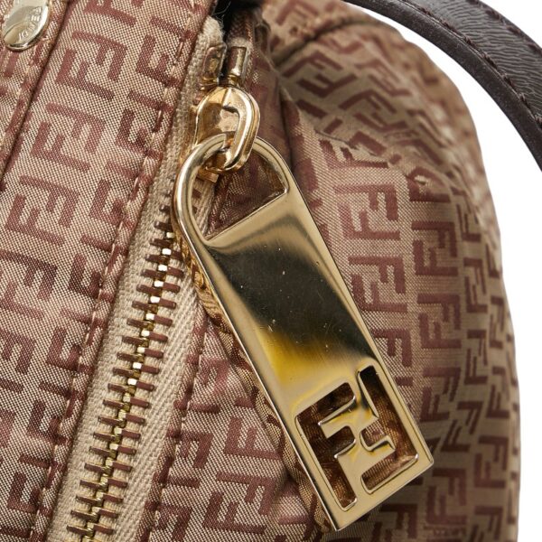 214 57623 5 Fendi Zucchino Nylon Shoulder Bag Brown