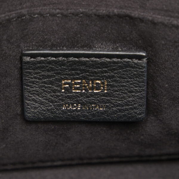 214 61382 6 Fendi Mini Canai Chain Shoulder Bag Black