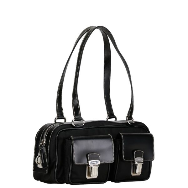 214 61383 2 Prada Tessuto Nylon Handbag Black