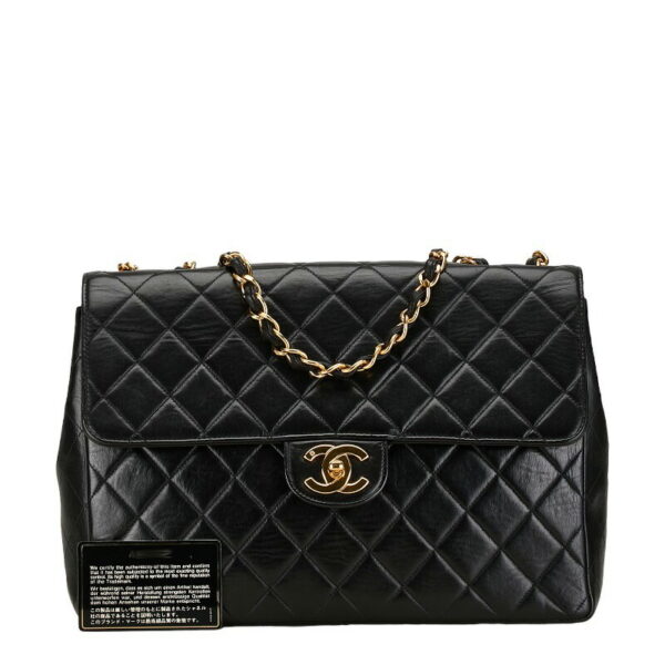 214 61384 11 Chanel Cocomark Matelasse Chain Shoulder Bag Black