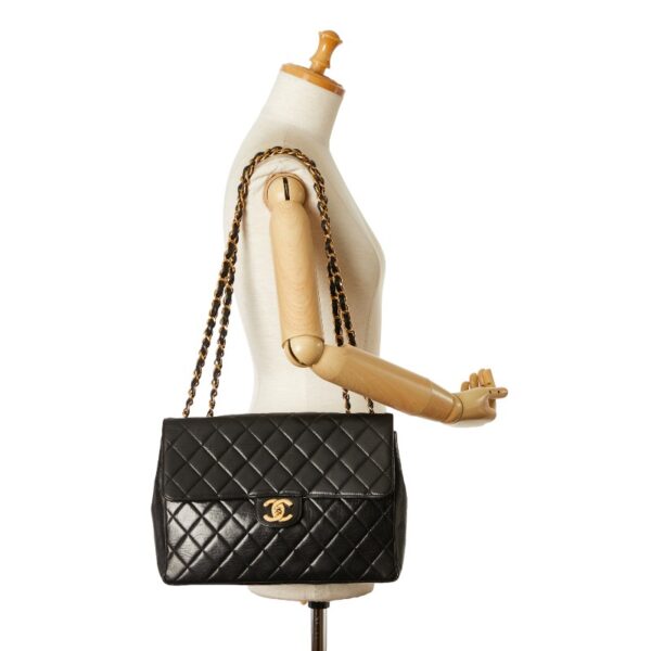 214 61384 12 Chanel Cocomark Matelasse Chain Shoulder Bag Black