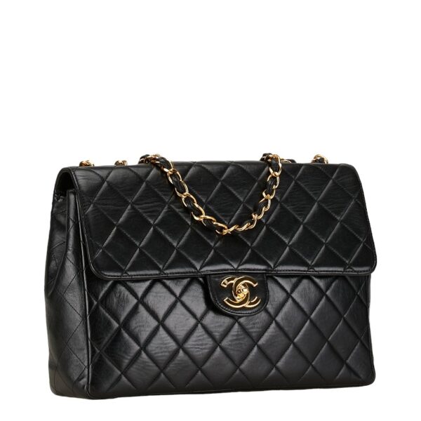 214 61384 2 Chanel Cocomark Matelasse Chain Shoulder Bag Black