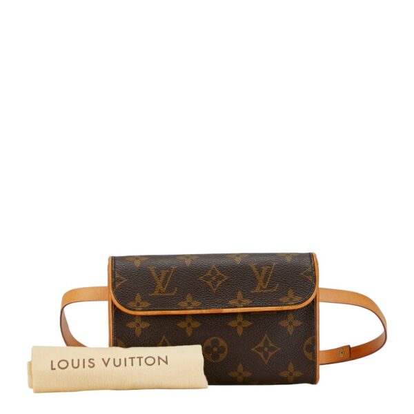 214 61388 10 Louis Vuitton Monogram Pochette Florentine Waist Bag Brown