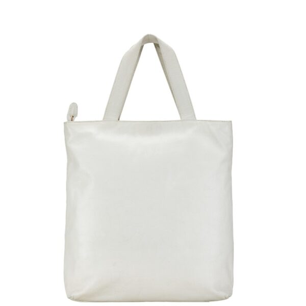 214 61390 3 Chanel Cocomark Handbag Tote Bag White