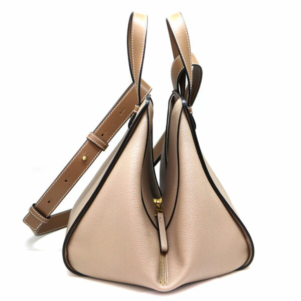 2150 4 Loewe Hammock Small 2WAY Leather Bag Brown Beige