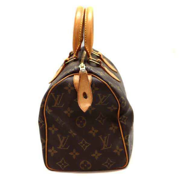 2178 4 Louis Vuitton Speedy 25 Monogram Canvas Handbag Brown